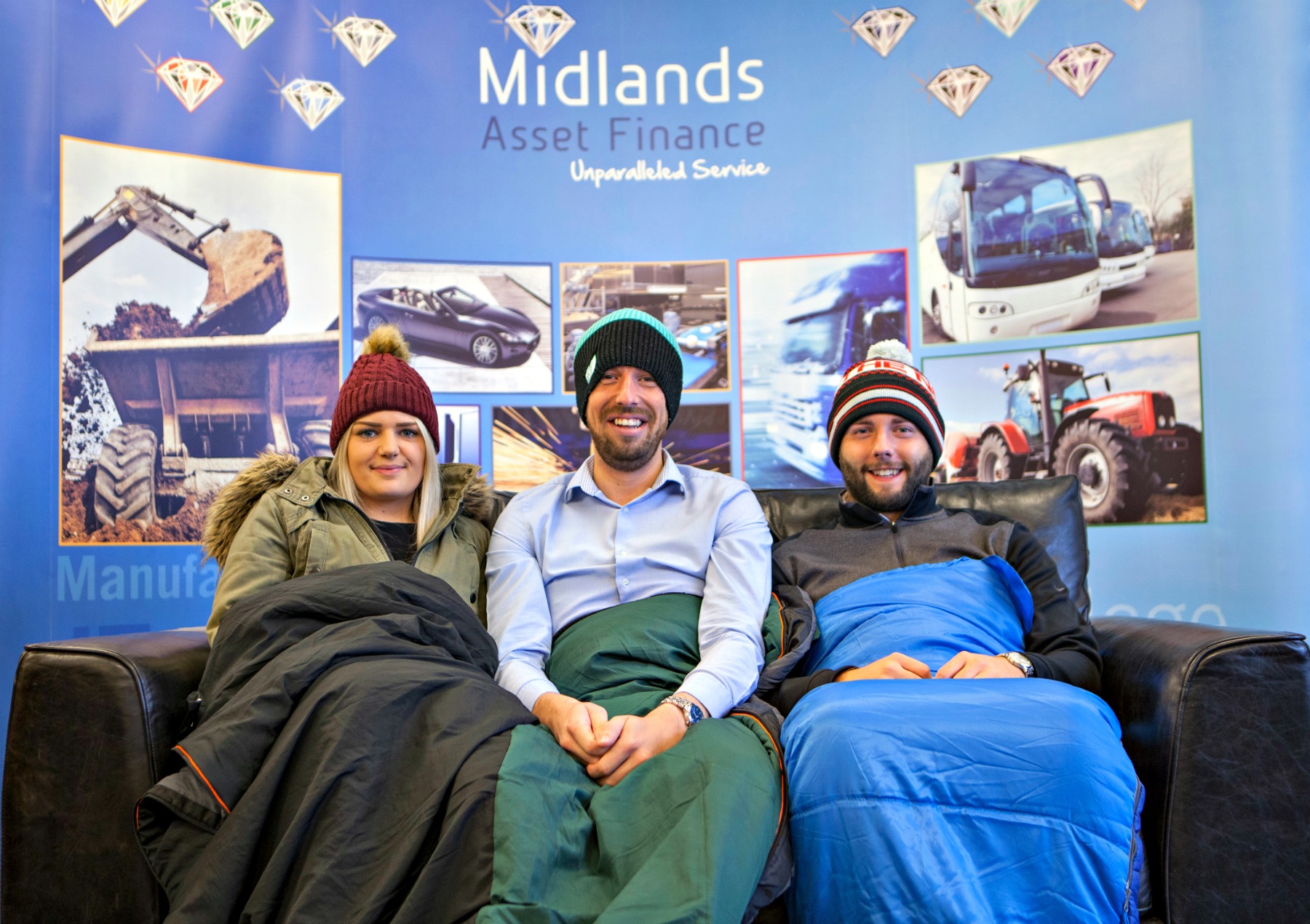 L-R Anthony Kirk, Hayley Chapman, Ricky McNeil